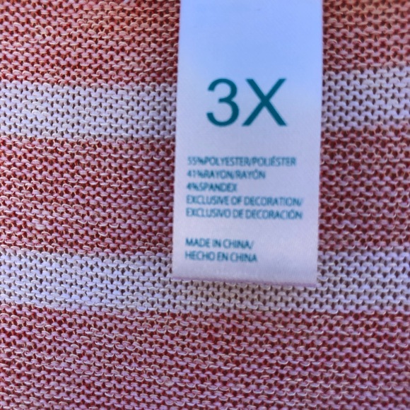 ORANGE AND WHITE JUST BE BLOUSE! A12 - Picture 5 of 7